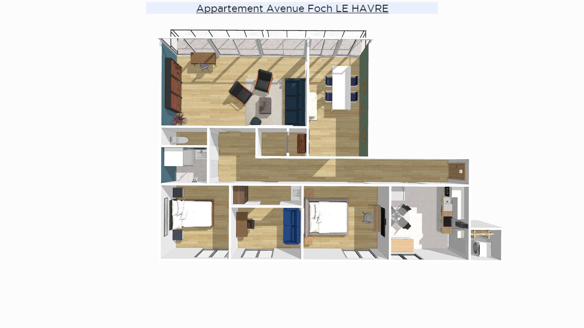 Appartement le havre avec balcon centre ville