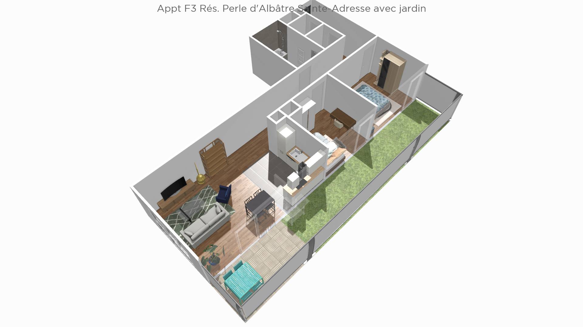 Appartement a vendre F3 Sainte-Adresse avec terrasse jardin garage