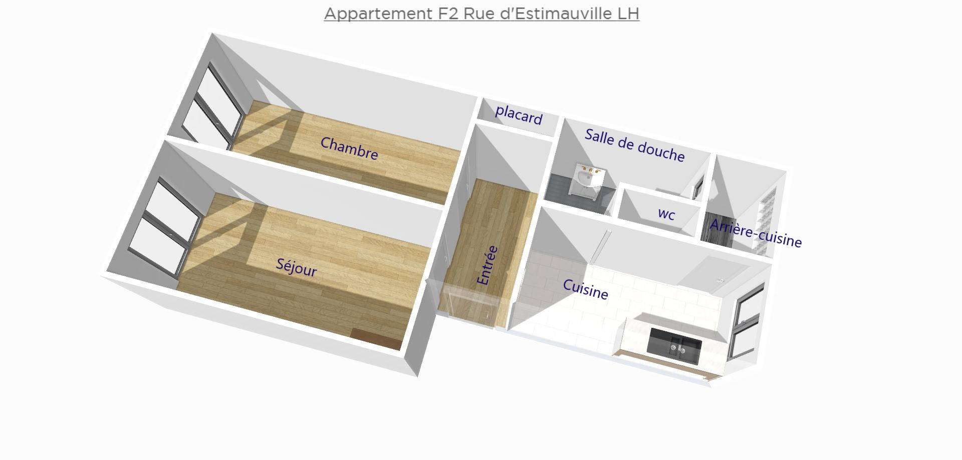 a vendre appartement F2 LE HAVRE